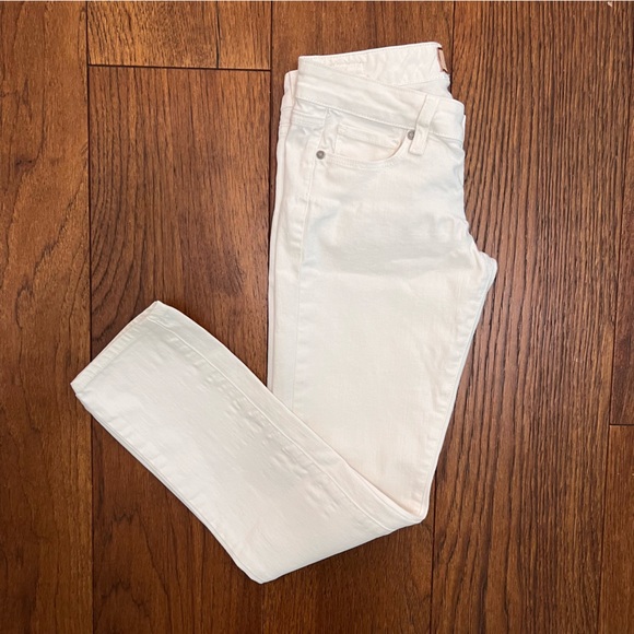 Paige White Low Rise Jeans Cropped Straight Leg - Picture 2 of 12